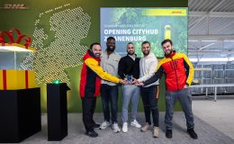 Feestelijke opening duurzame DHL CityHub in Zwanenburg, Giesbers